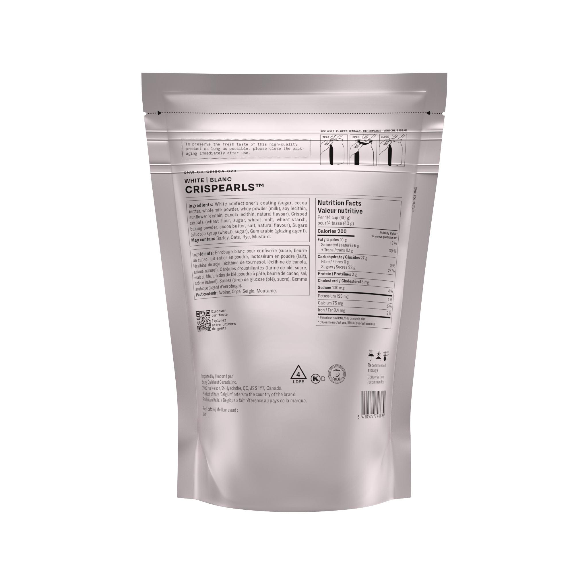 White Chocolate Crispearls 800g, , large